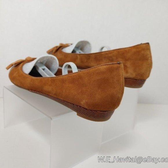Franco Sarto® Amber™ Capped-Toe Brown Suede Ballet Flats Women's Size US 7.5 - Picture 5 of 16